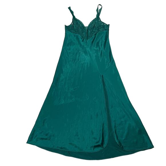 Victoria’s Secret Gold Label Lace Satin Gown - Green - Large - Picture 2 of 11